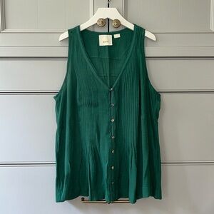Maeve green tank top size medium